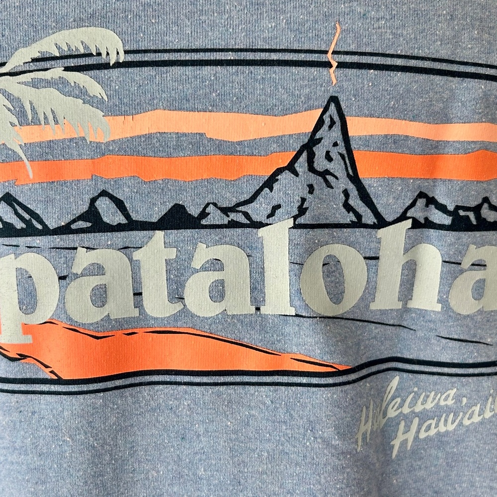 Patagonia Pataloha Mens Regular Fit Blue T Shirt Size Medium - Picture 3 of 6